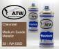 Preview: Chevrolet, Medium Suede Metallic, 58 / WA106D: 400ml Sprühdose + 400ml Klarlack - Set, von ATW Autoteile West.